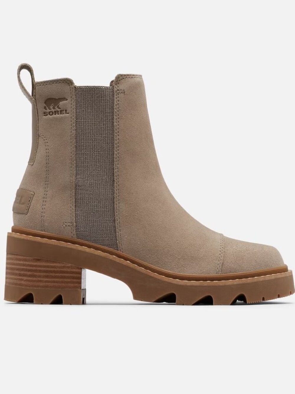 SOREL Joan Now Chelsea Boots Size 9 Omega Taupe Suede Outdoors City NEW